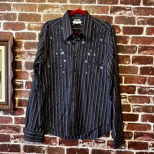 Authentic Versace Collection Pinstripe Shirt - Size 16.5 / 42